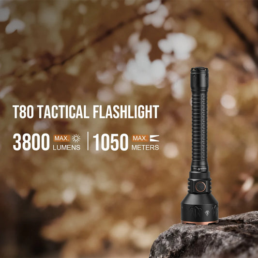 TrustFire T80 Outdoor Rechargeable Tactical LED Flashlight 3800 Lumens