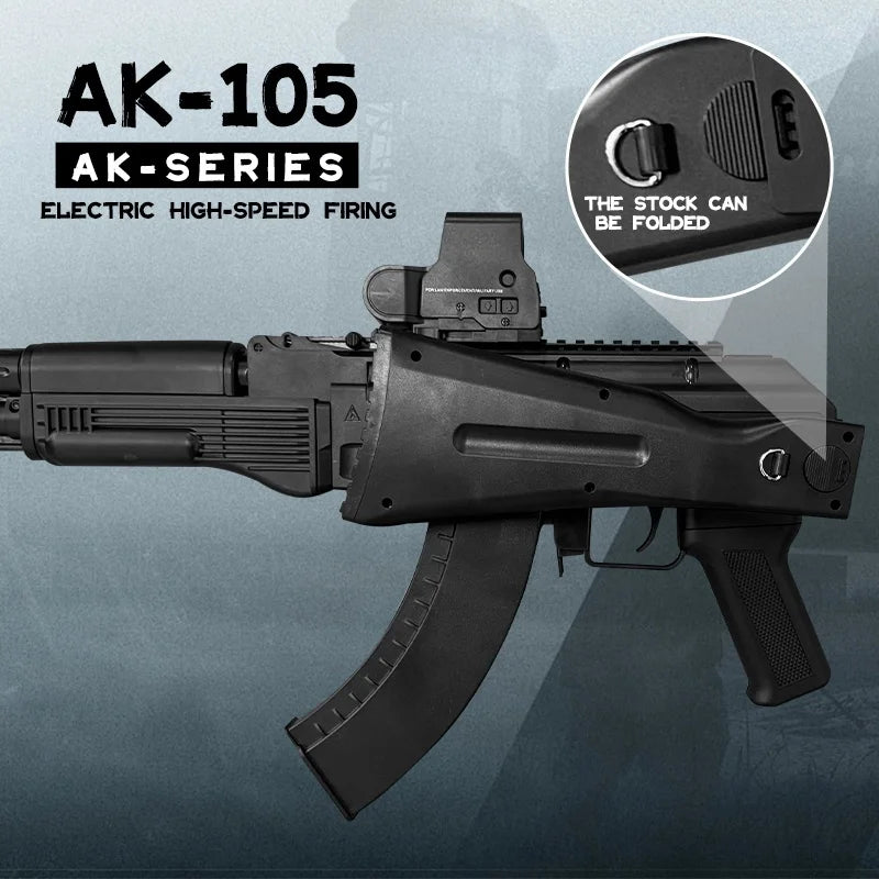 AK105 Electric Gel Ball Gun[7.4v High-Speed Continuous Shooting Upgraded Version]Automatic Continuous Shooting Mode And Linkage