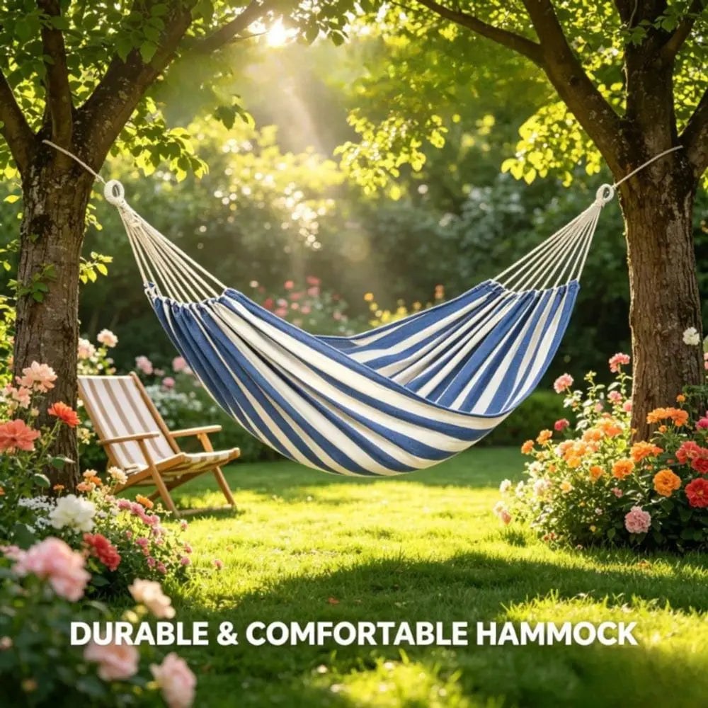 Canvas Hammock Without Bars, 200CM, Durable And Easy To Clean. Comes With A Portable Carry Bag, Perfect For Outdoor, Indoor And