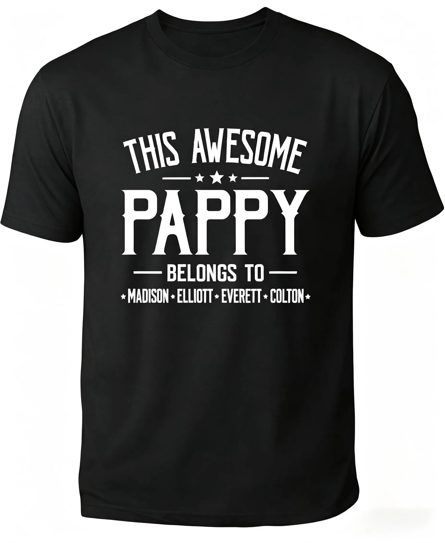 Personalized Grandpa Dad Shirt, Custom Grandpa Grandkids Name Shirt, Birthday Christmas Fathers Day Dad Grandpa Gift