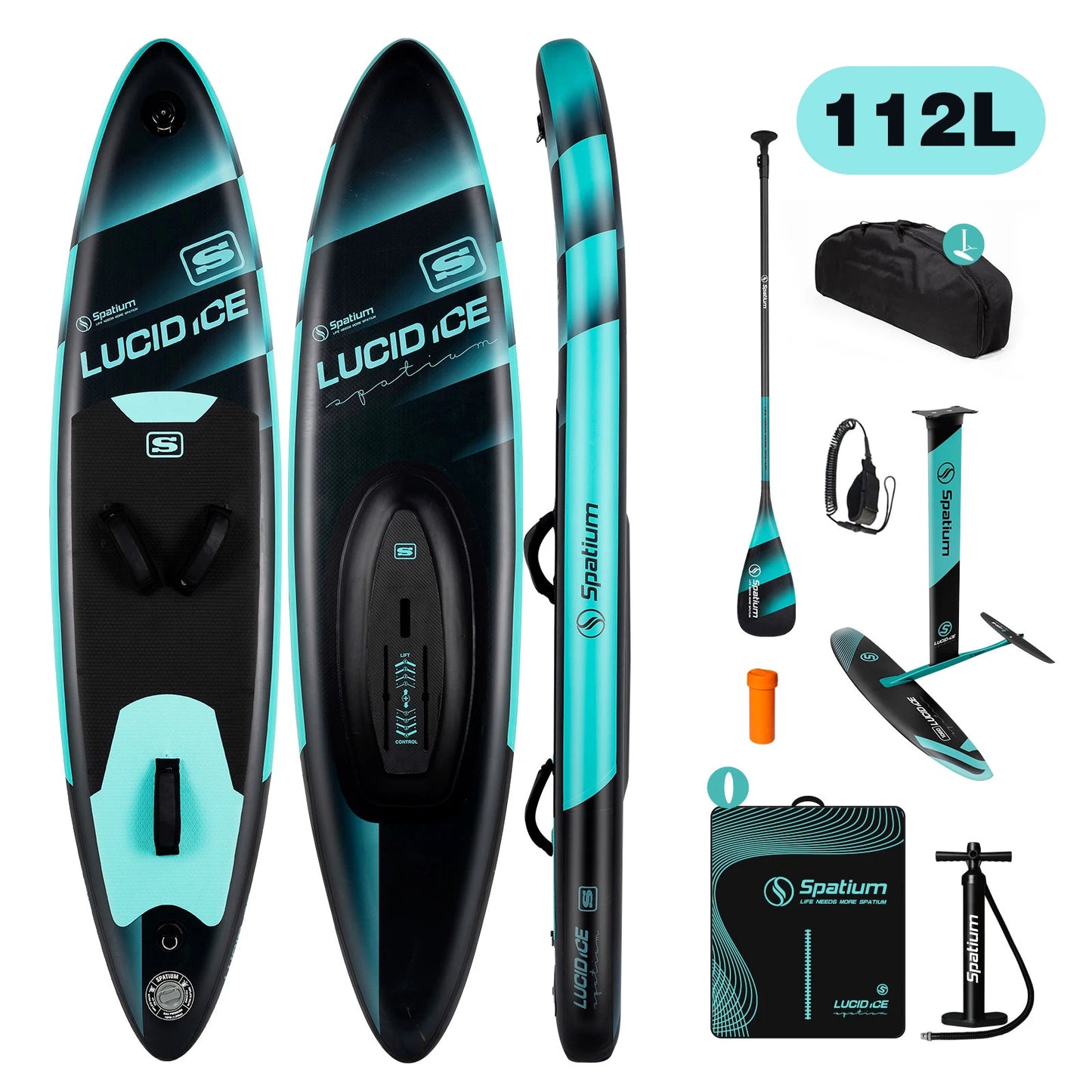 Spatium Inflatable Downwind Board For Unpowered Surfing And SUP