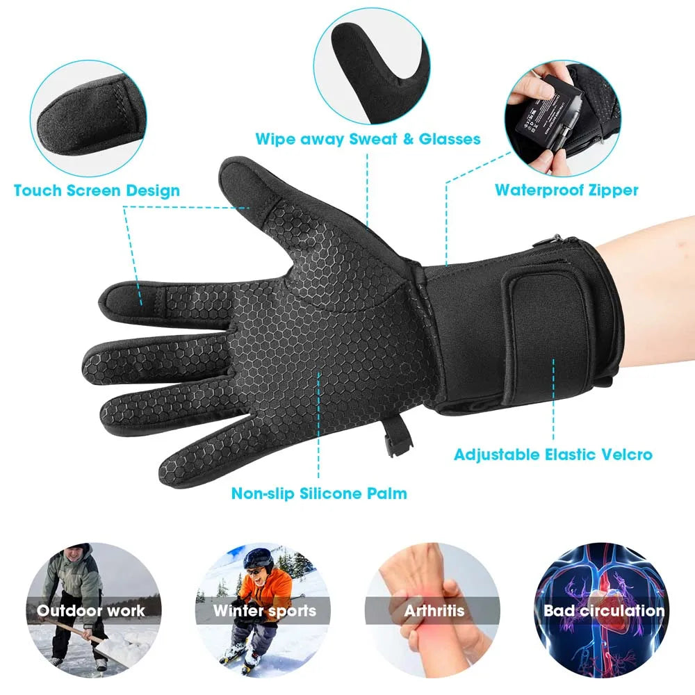 Savior Heat Rechargeable Electric Heated Glove Liners For Men And Women