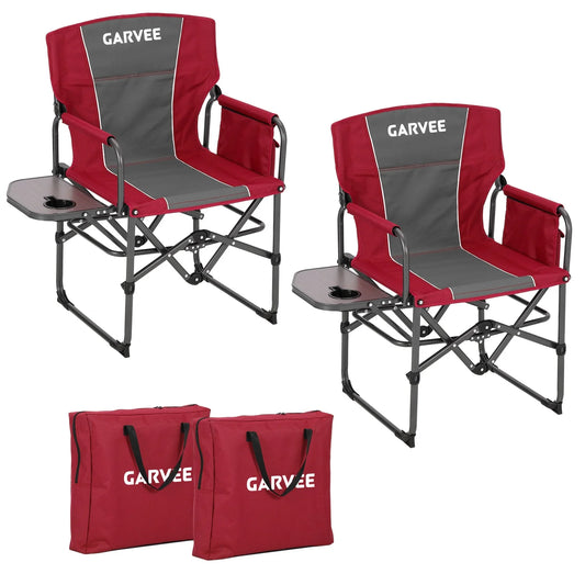 HiMiss Heavy Duty Folding Chair With Table And Cup Holder