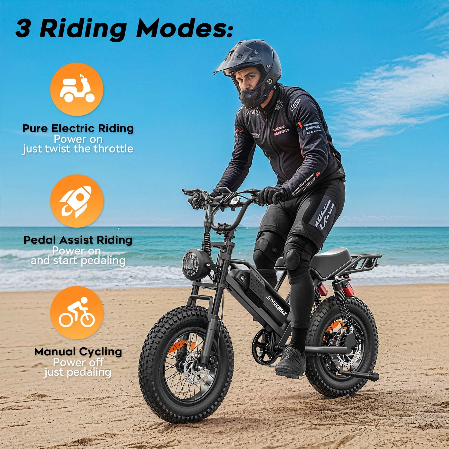 EILLEO SPACEWALK Mountain Electric Bike 750W Peak Motor Removable Battery