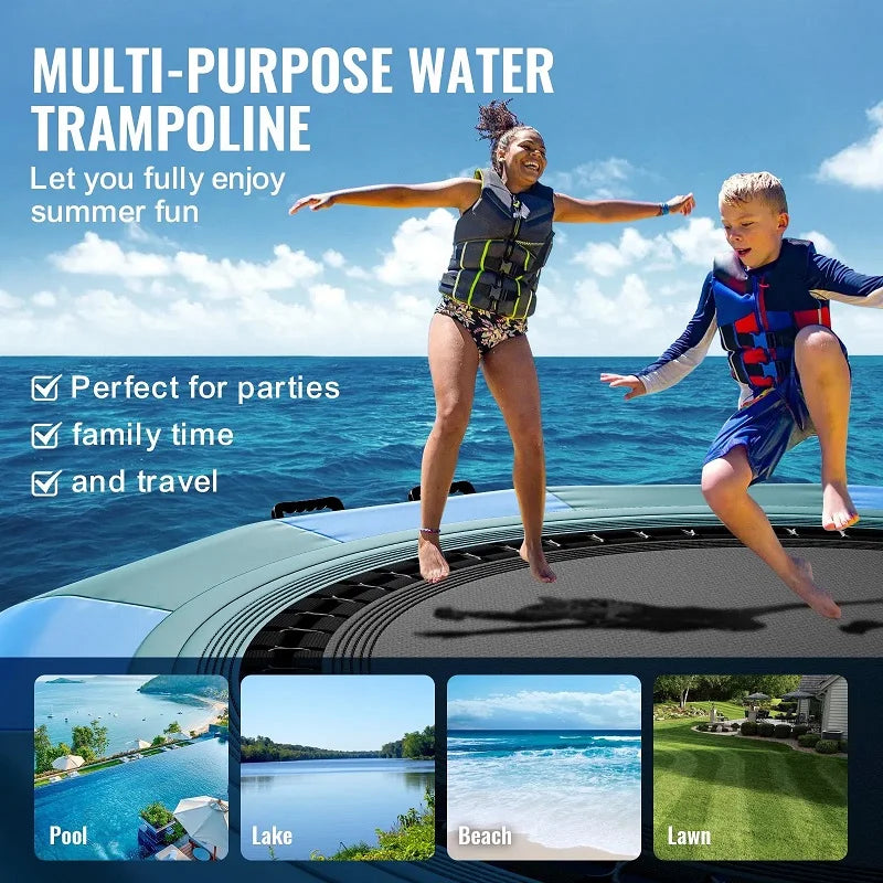 VEVOR Inflatable Water Bouncer and Trampoline With Ladder