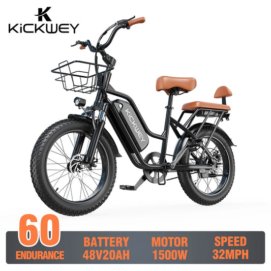 Kickwey LD20 Electric Mountain Bike 48V 20Ah Removable Battery