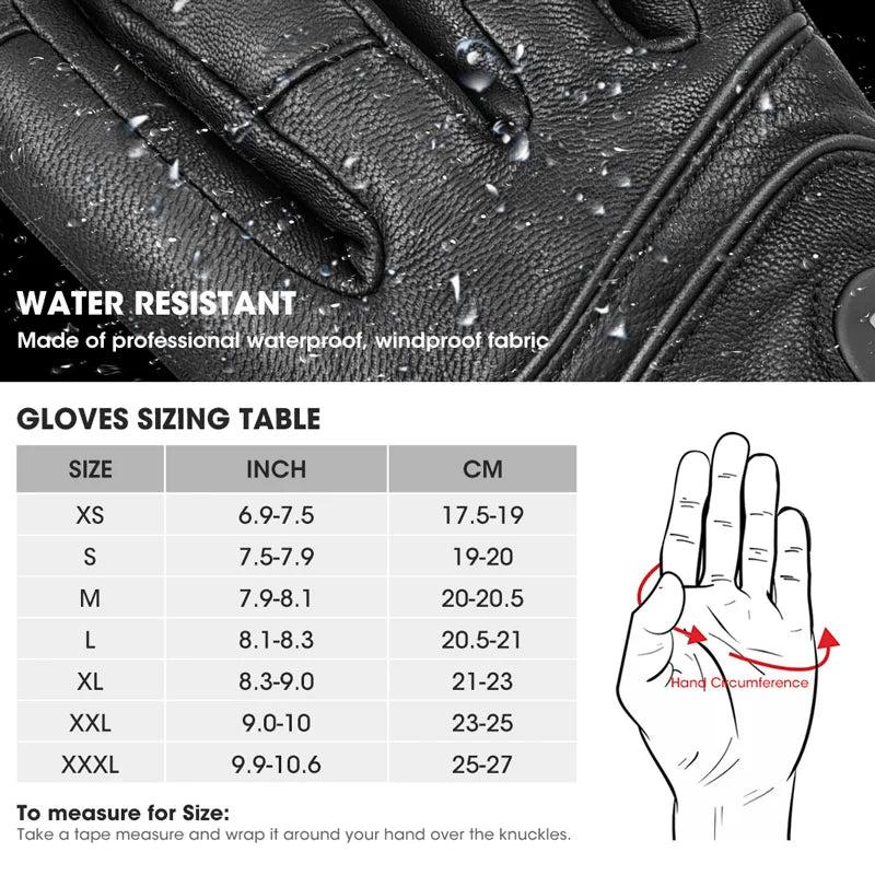 Day Wolf Heated Motorcycle Winter Gloves With Touch Screen Waterproof
