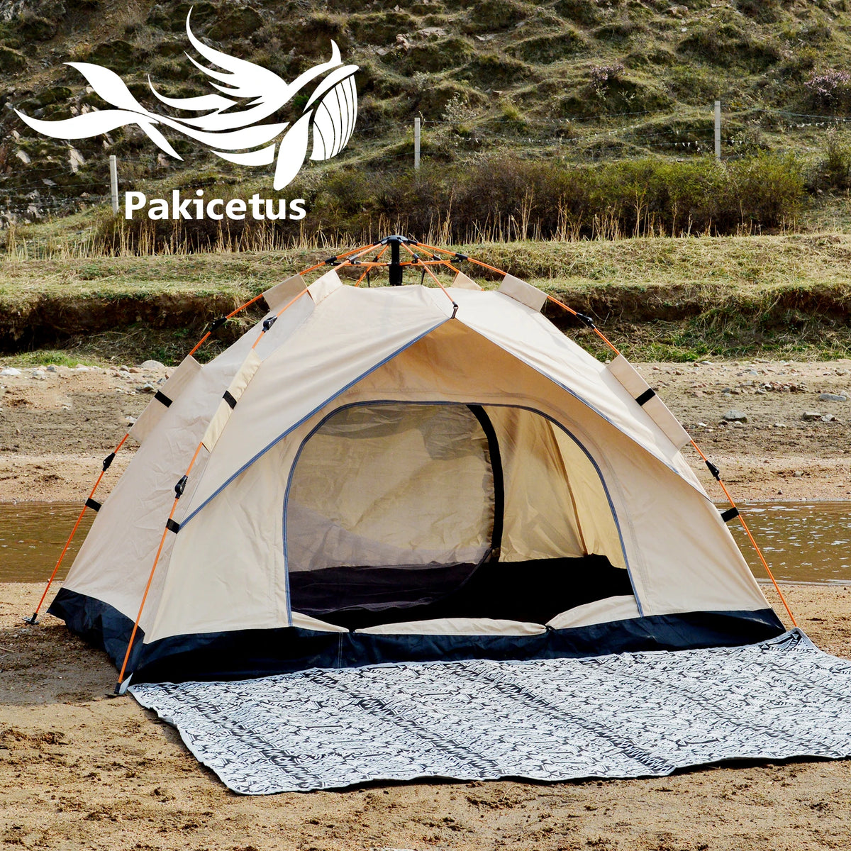 Pakicetus Instant Pop Up Tent Shelter for Beach and Camping