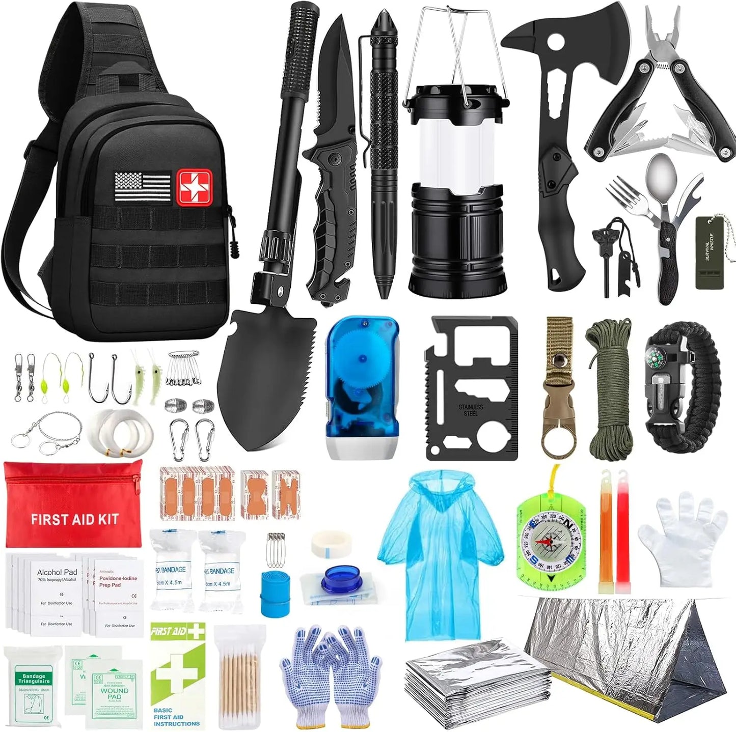 151-Piece Emergency Survival Kit With First Aid Gear