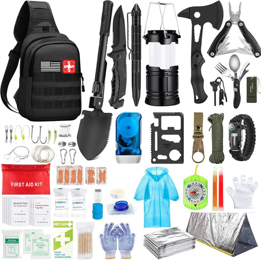 151-Piece Emergency Survival Kit With First Aid Gear
