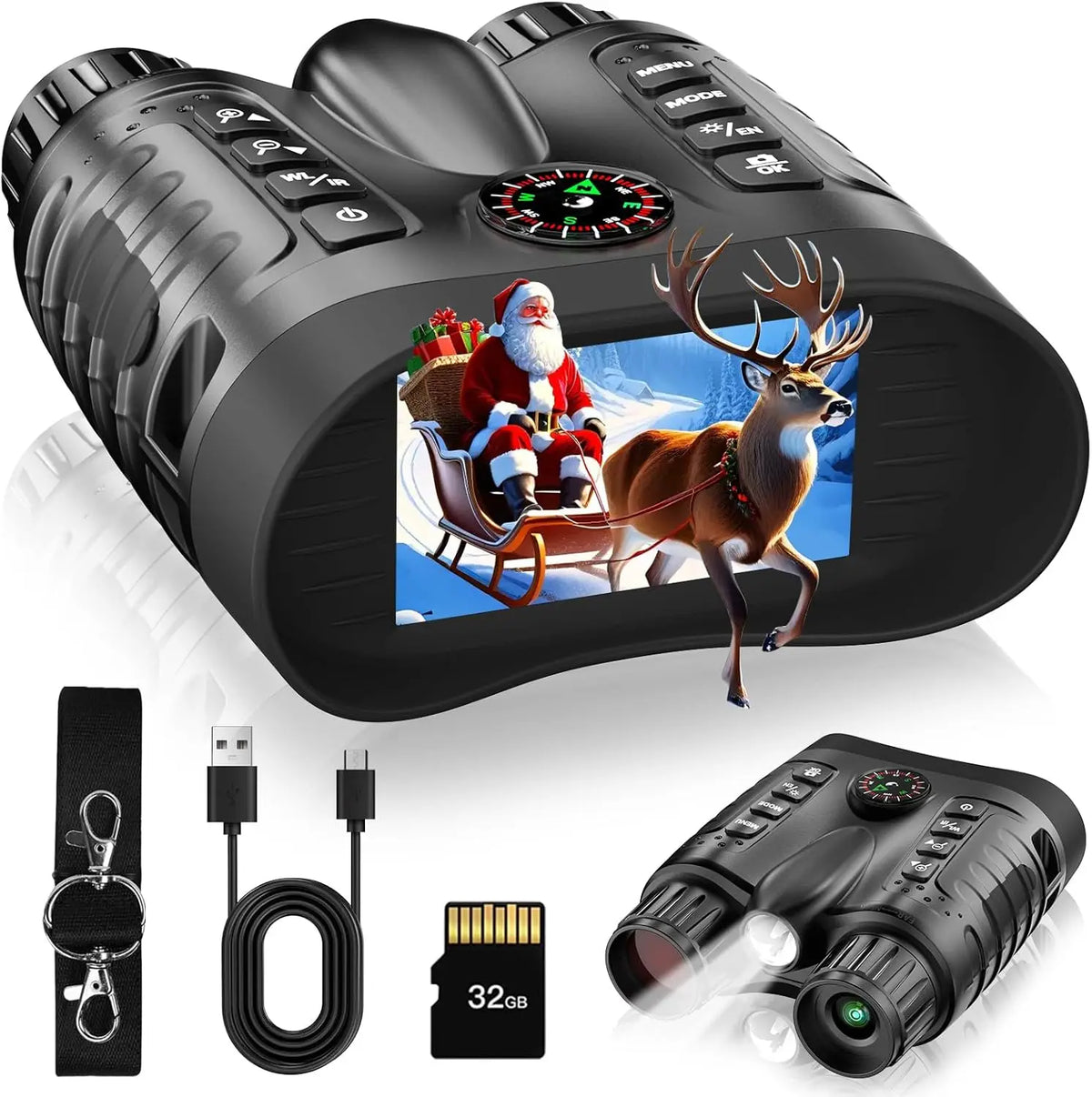 DIYIMIN Digital Night Vision Binoculars With Video Recording And Illuminator
