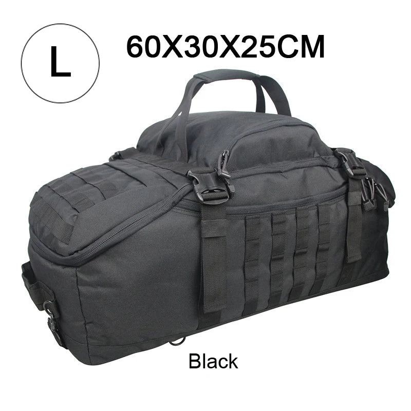 QCN Molle Tactical Travel Duffle For Camping And Fitness