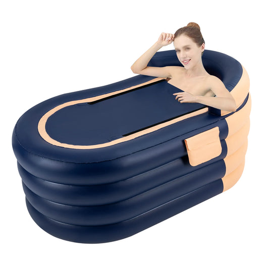 Inflatable Swimming Pool With Ergonomic Backrest And Wireless Pump