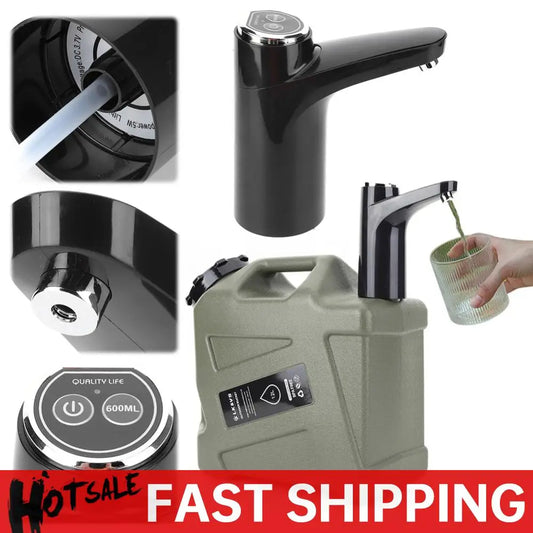 APWIKOGER USB Rechargeable Portable Water Pump Dispenser Outdoor Use