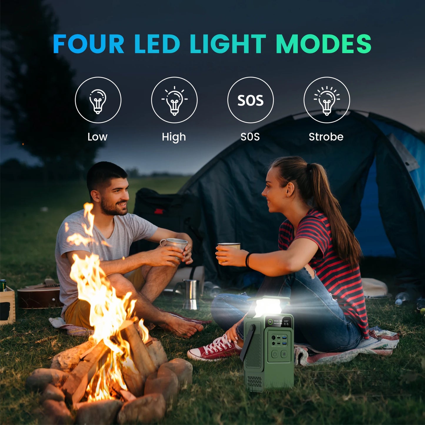 CTOLITY 200W Power Station Camping Battery Pack 192Wh LiFePO4 USB Type C