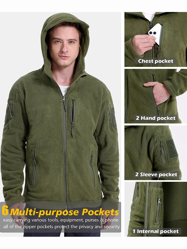 ReFire Gear Women's Fleece Tactical Jacket With Multi Pocket Design