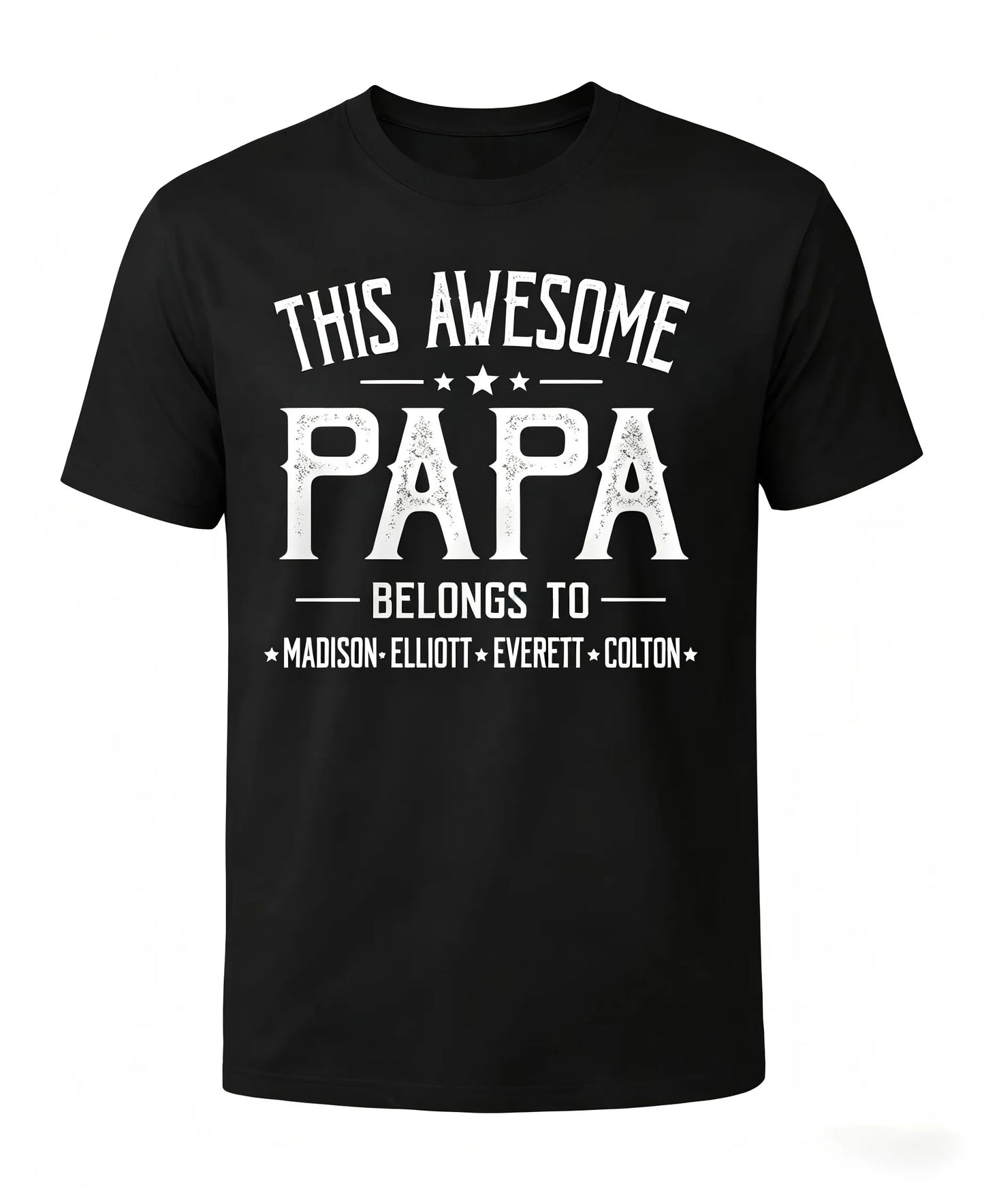 Personalized Grandpa Dad Shirt, Custom Grandpa Grandkids Name Shirt, Birthday Christmas Fathers Day Dad Grandpa Gift