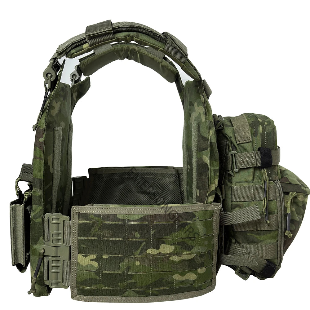 EMERSONGEARSCN 1000D Nylon Quick Release Laser-Cut Vest With Hydration Backpack