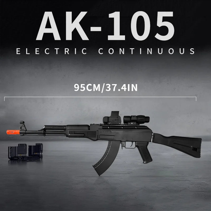 AK105 Electric Gel Ball Gun[7.4v High-Speed Continuous Shooting Upgraded Version]Automatic Continuous Shooting Mode And Linkage
