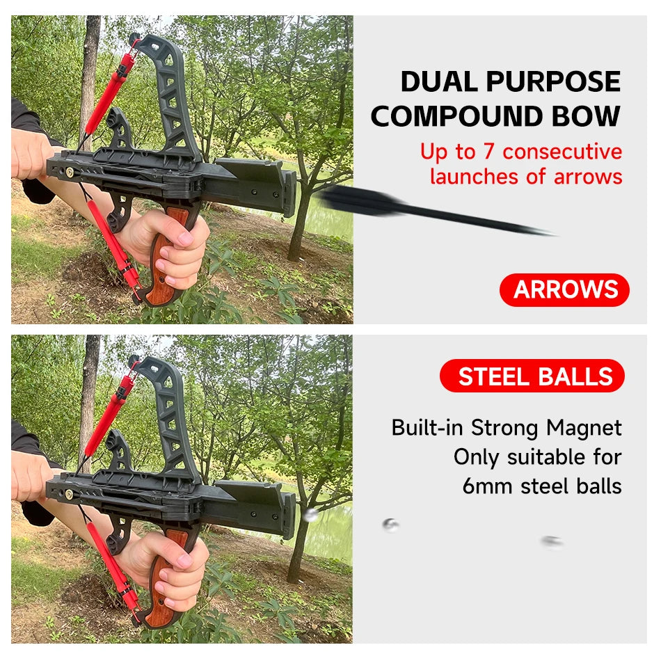 Archery and Steel Ball Dual Purpose Compound Bow for Practice
