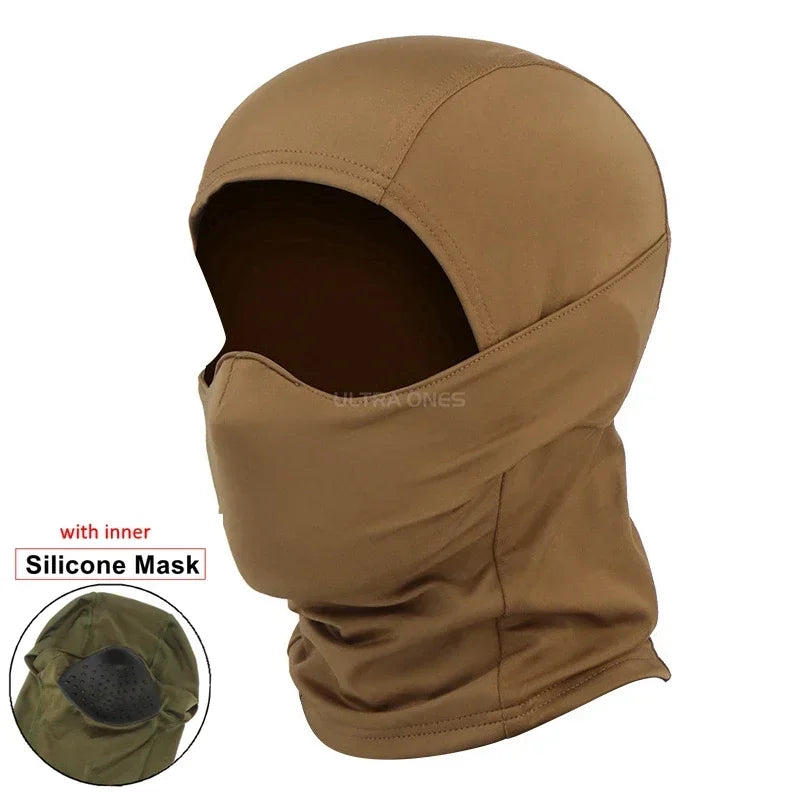 Silicone Half Face Balaclava Tactical Mask For Outdoor Airsoft Hunting