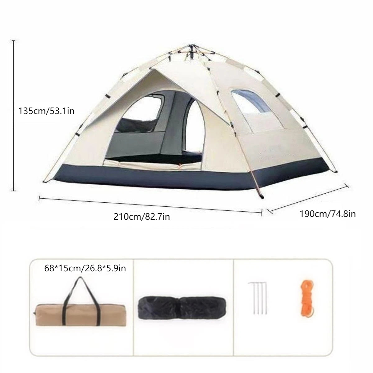 Pakicetus Waterproof Outdoor Tent Shelter For Camping And Travel