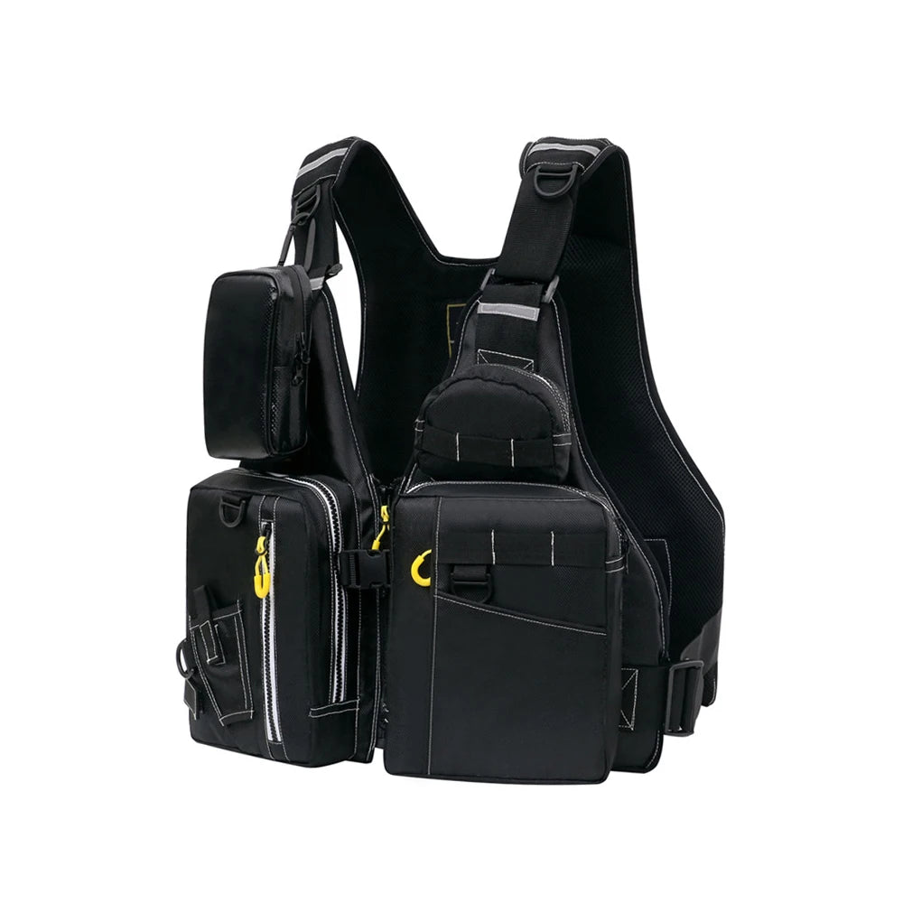 NONECN Outdoor Fishing Life Jacket Vest With Pockets Buoyant