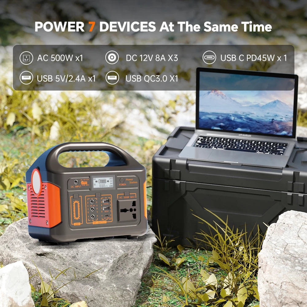 GaiaRay Portable Solar Power Station With LiFePO4 Battery