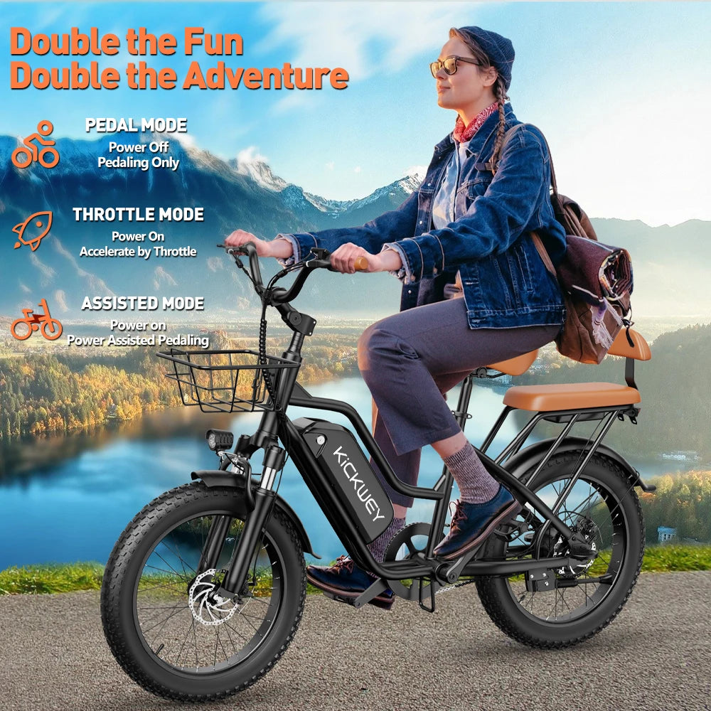 Kickwey LD20 Electric Mountain Bike 48V 20Ah Removable Battery