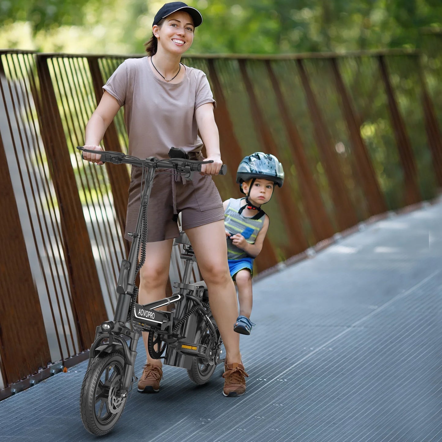 AOVOPRO EB60 Folding Electric Bike 500W 48V Two Seat