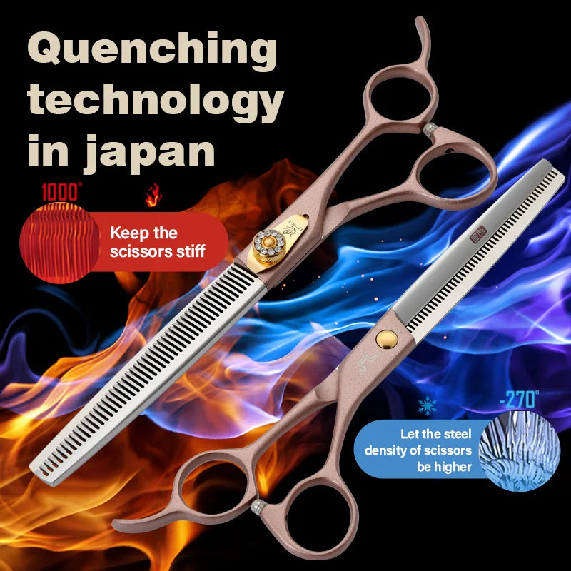 Fenice JP440C Steel Pet Grooming Thinning Scissors