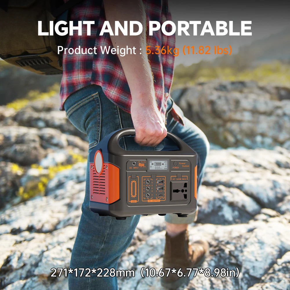 GaiaRay Portable Solar Power Station With LiFePO4 Battery